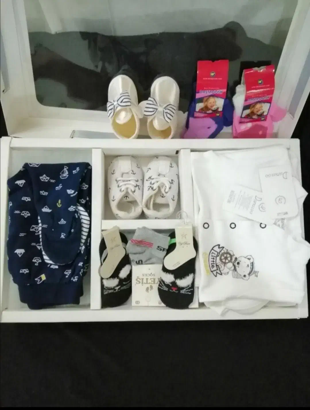 ست نوزادی ۷تیکه سایز ۱ برند (دانالو)،مقداری لباس|کفش و لباس بچه|قم, نیروگاه|دیوار