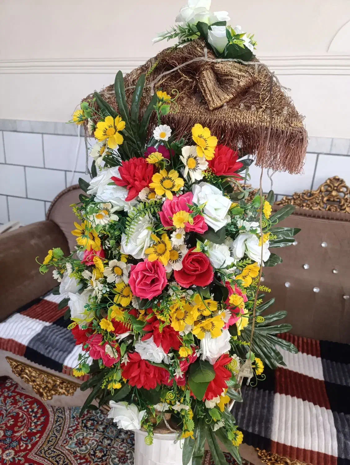 انواع گل و گلدان|گل مصنوعی|کرمان, |دیوار