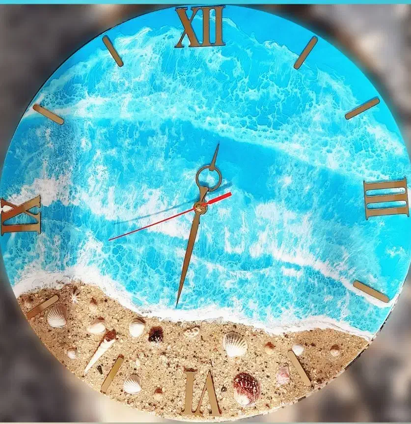 ساعت دیواری رزینی|ساعت دیواری و تزئینی|مبارکه, |دیوار