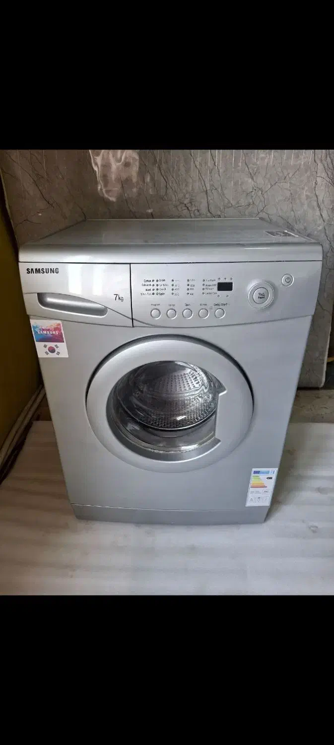 ماشین لباسشویی سامسونگ ۷کیلویی نقره‌ای باضمانت|ماشین لباسشویی و خشک‌کن لباس|چهاردانگه (تهران), |دیوار