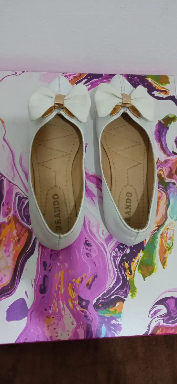 کفش بابت سفید مجلسی|کیف، کفش، کمربند|ماکو, |دیوار