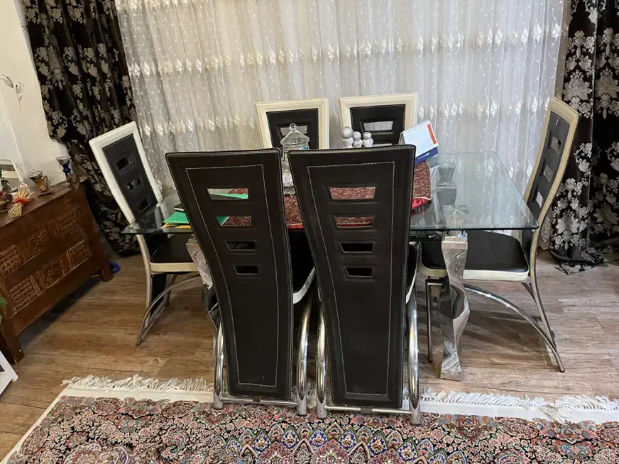 میز نهار خوری ۶نفره|میز و صندلی غذاخوری|هشتگرد, هشتگرد قدیم|دیوار