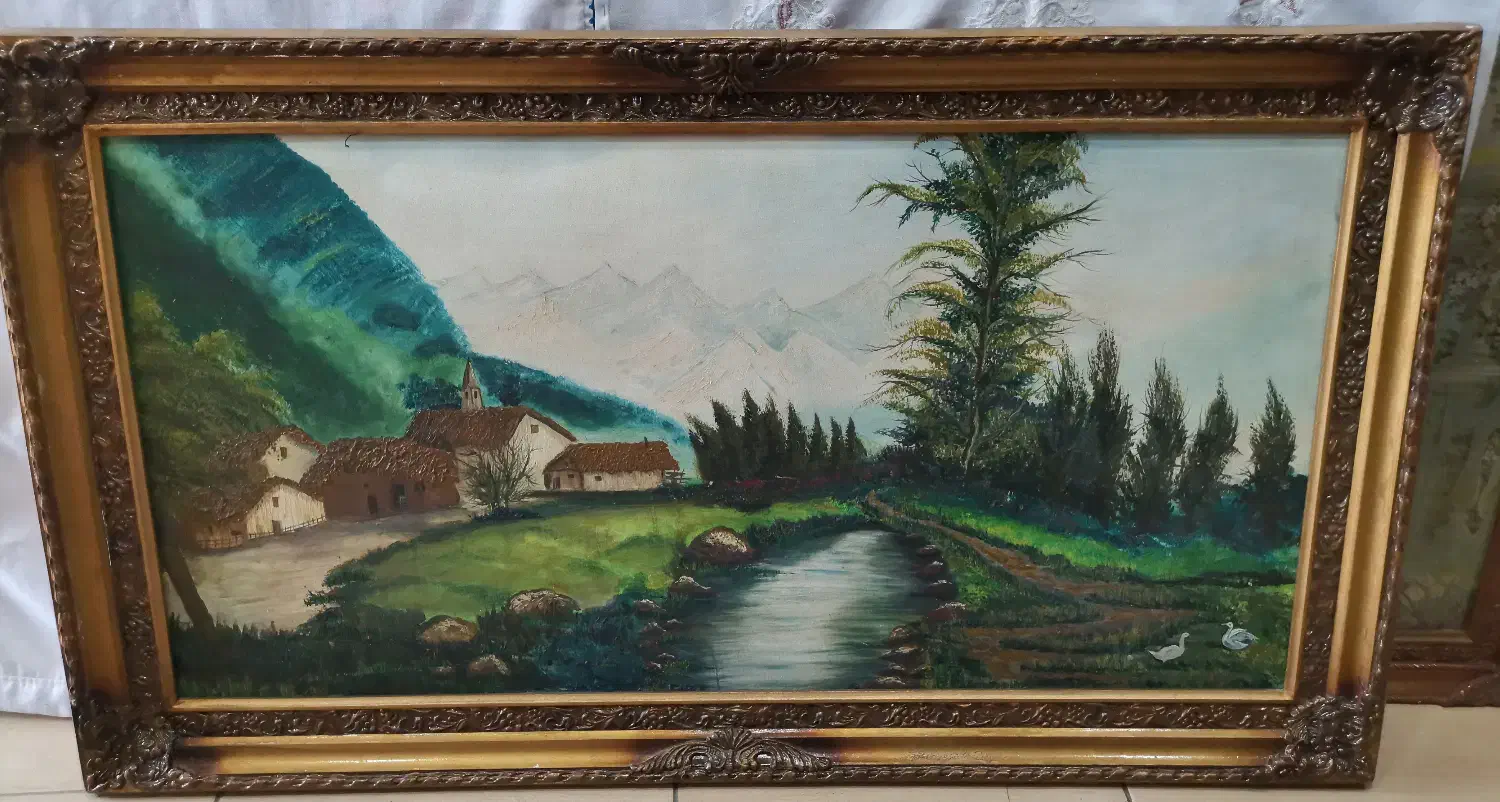 تابلو نقاشی بزرگ مناسب رستوران و تالار|تابلو، نقاشی، عکس|قزوین, |دیوار