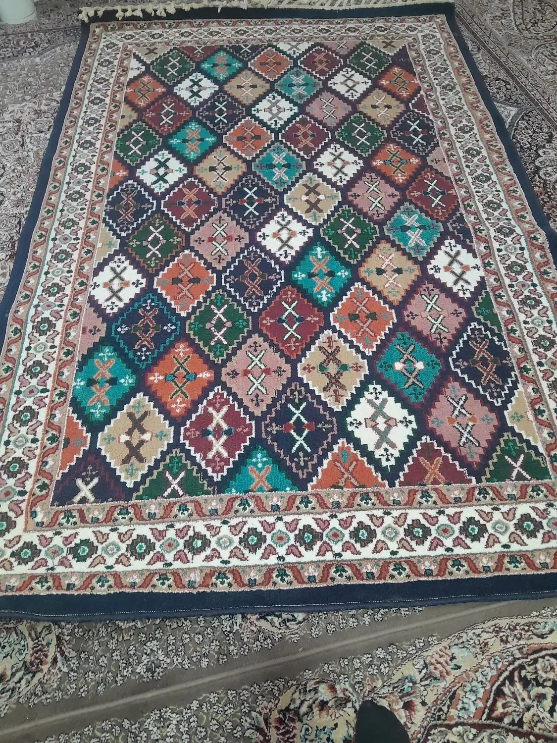 قالیچه ۱/۵ در۲/۵|گلیم، جاجیم، گبه|بجنورد, |دیوار