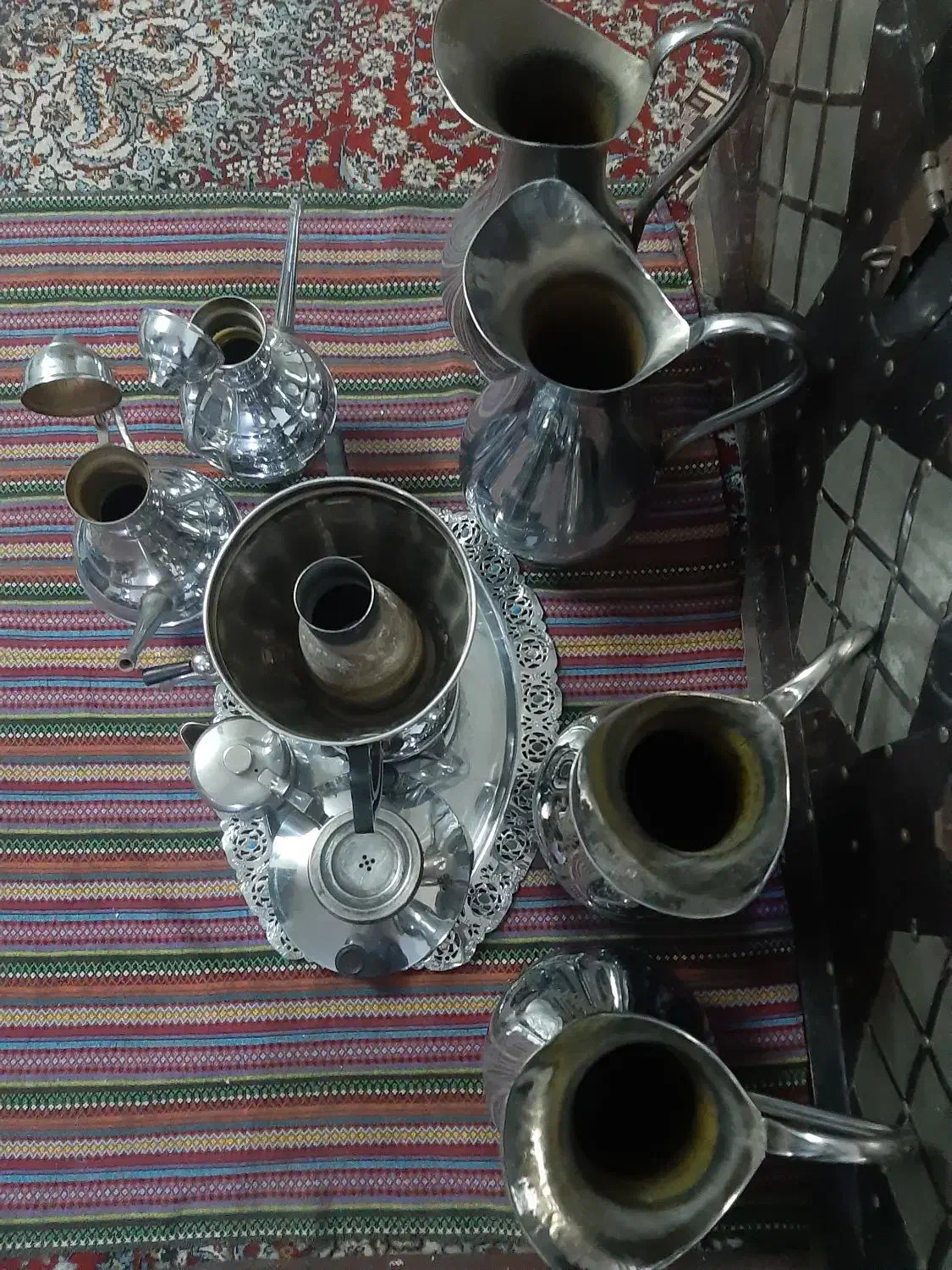 ۲۰قلم وسیله برنزی ۶۰ساله نو|کلکسیون اشیاء عتیقه|ابریشم, |دیوار