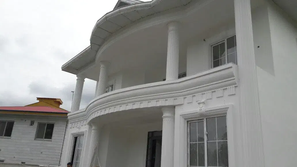 نمای رومی سیمانکاری شسته.طرح سنگ وچوب|خدمات پیشه و مهارت|بندرعباس, |دیوار