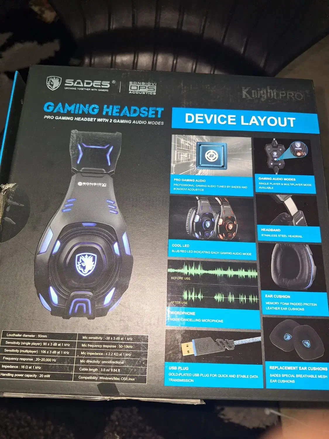 هدفون گیمینگ sades مدل knight pro|قطعات و لوازم جانبی رایانه|تهران, نازیآباد|دیوار