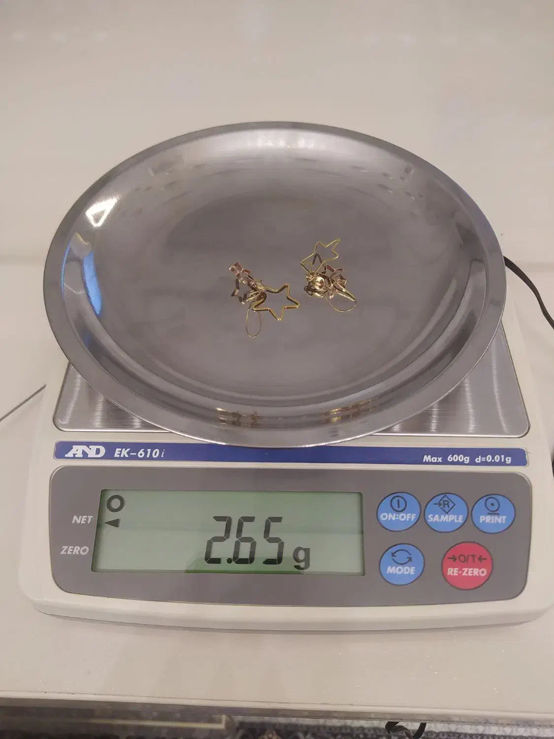 طلا . گوشواره ستاره ای بدون اجرت|جواهرات|قرچک, مهدیه|دیوار