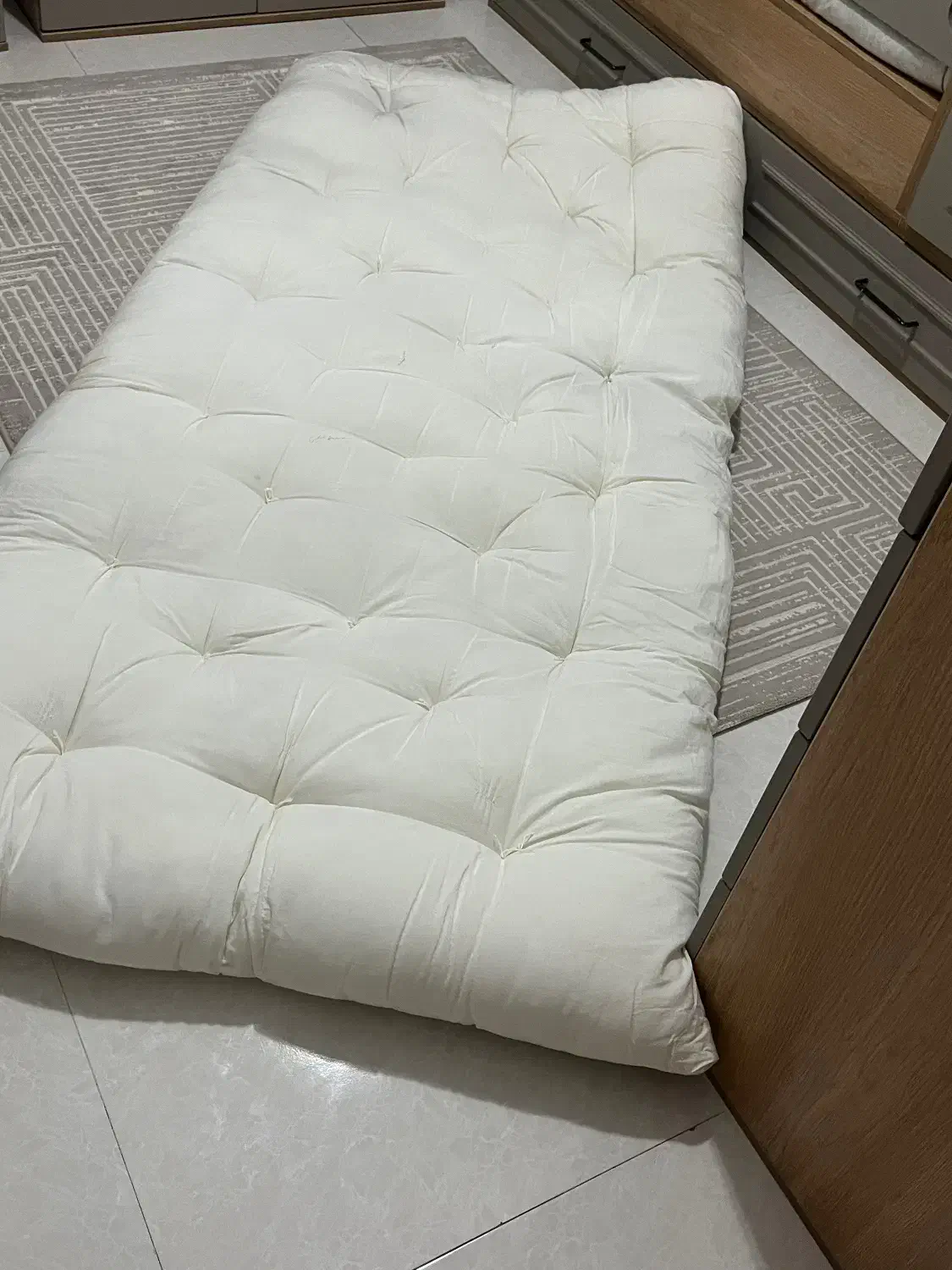 تشک ۲ عدد الیاف خارجی|رختخواب، بالش، پتو|قزوین, |دیوار