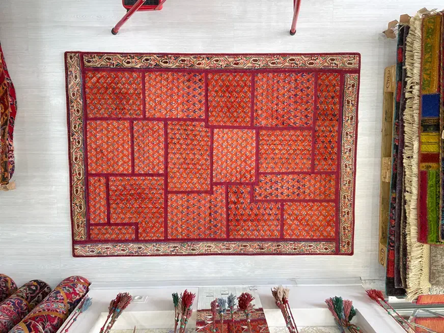 فرش تکه دوزی|فرش|رشت, چله خانه|دیوار