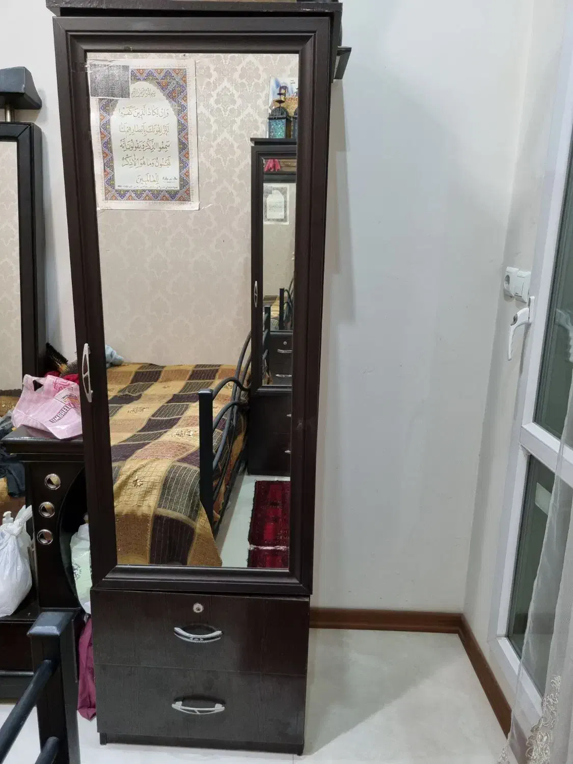 کمد لباس ام دی اف در آینه قدی کشو دار،درآور تک|جاکفشی، کمد، دراور|مشهد, الهیه|دیوار