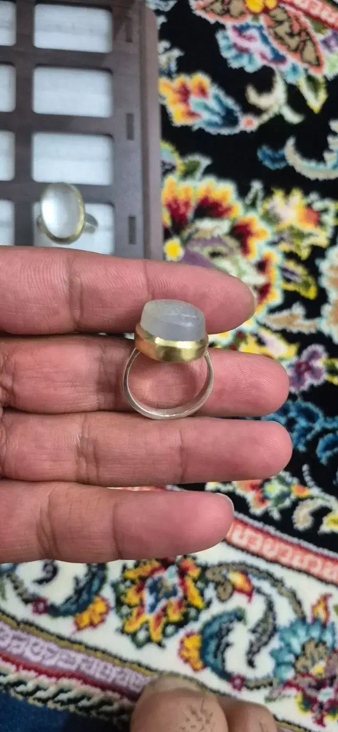 انگشتر نقره نو ( عقیق یمن نباتی )|جواهرات|گرگان, |دیوار