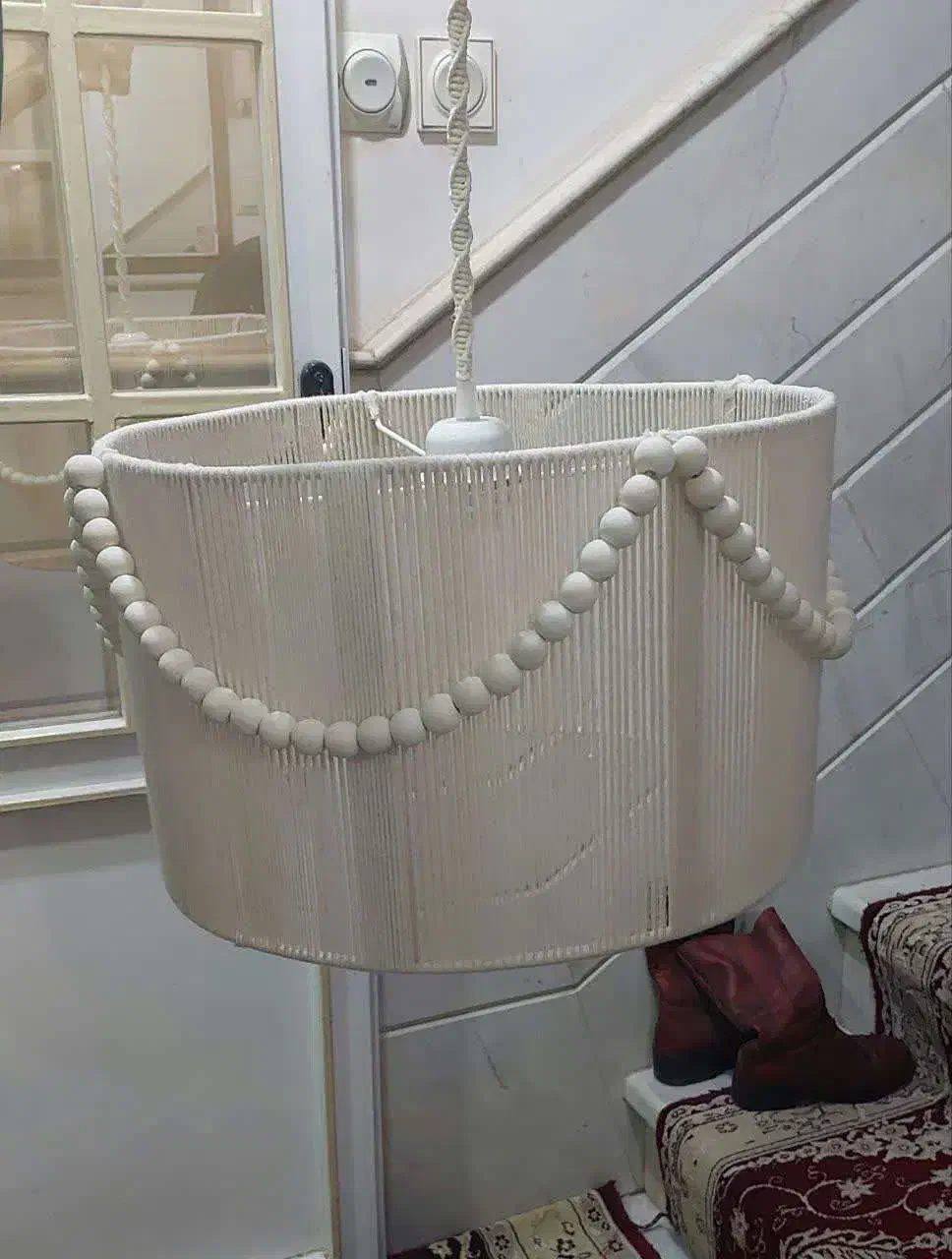 اباژو مکرومه|لوستر و چراغ آویز|قم, بنیاد|دیوار