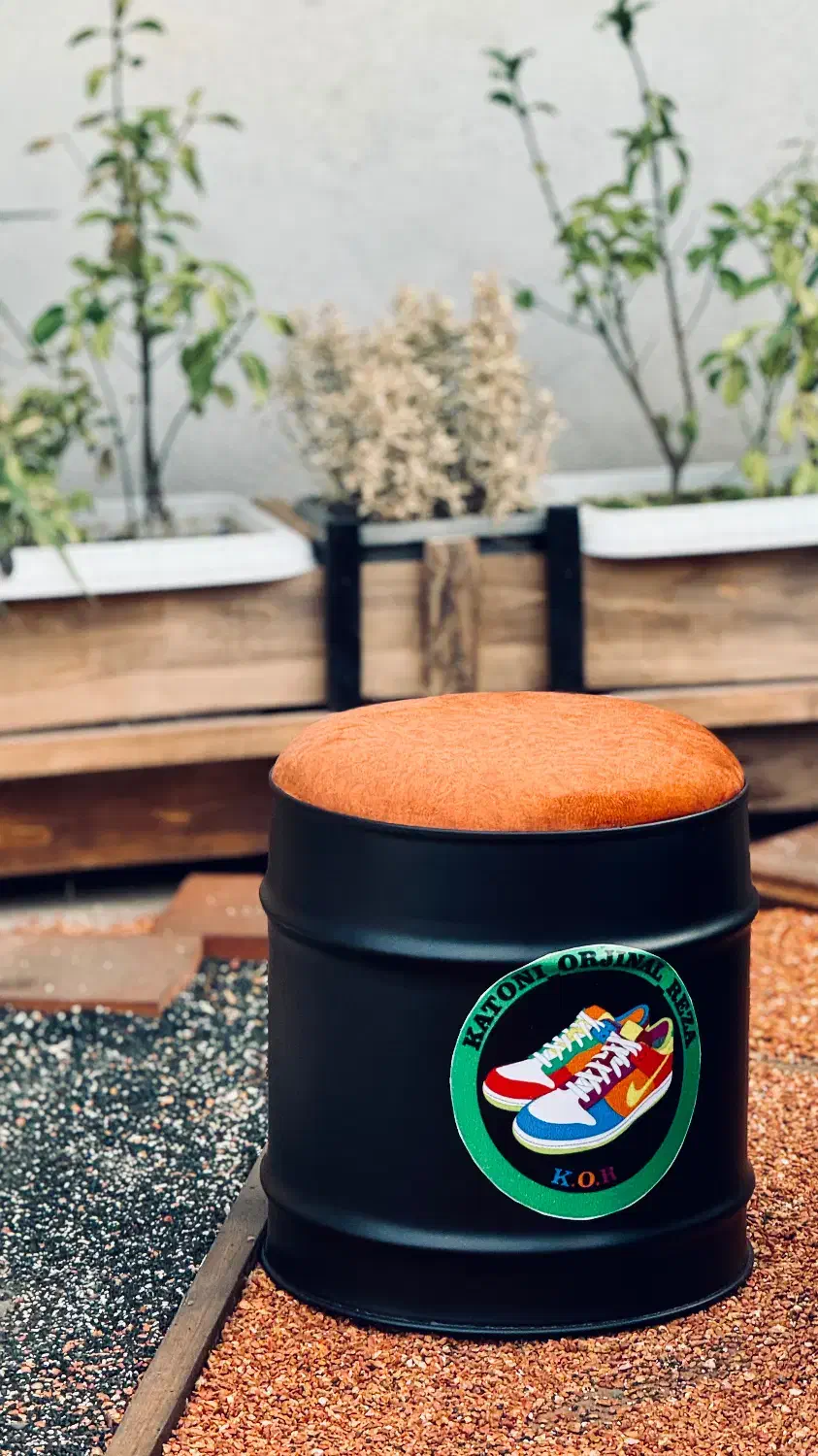 پاف فلزی بشکه ای - طرح و رنگ انتخابی شما|صندلی و نیمکت|هشتگرد, هشتگرد قدیم|دیوار