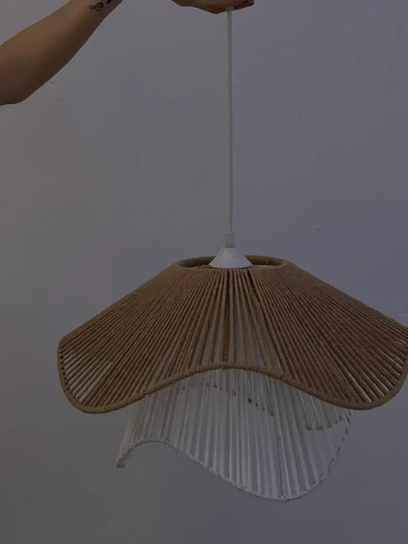 بافت انواع لوستر اباژور رافیار و ظروف رزینی|چراغ خواب و آباژور|رشت, چله خانه|دیوار