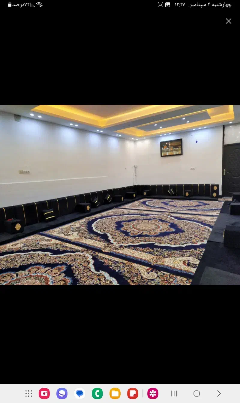 پشتی خلیجی مبل پشتی شاه نشین ش۱۸|پشتی|جهرم, |دیوار