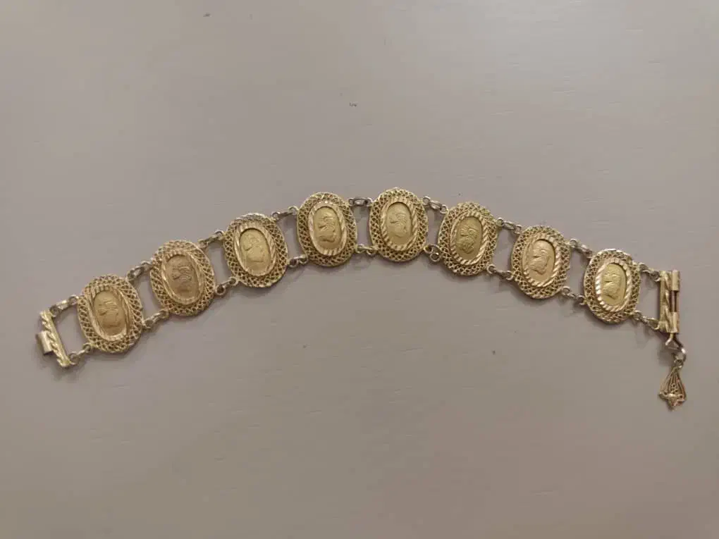 دستبند الیزابت قدیمی طلا|جواهرات|خرم‌آباد, |دیوار