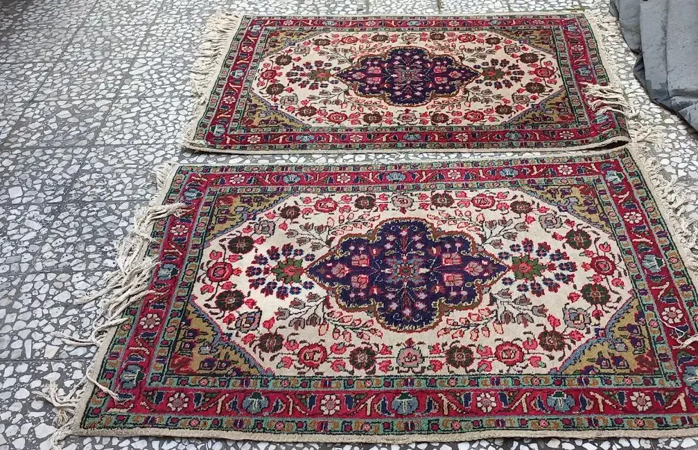 جفت قالیچه دستبافت تبریز|فرش|رشت, ساغری سازان|دیوار