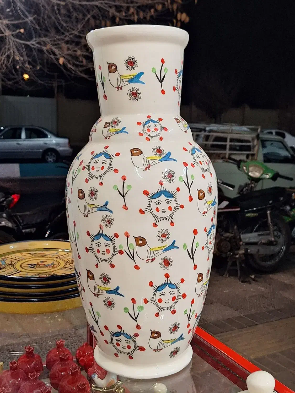 گلدان سفالی|گل و گیاه طبیعی|یزد, |دیوار