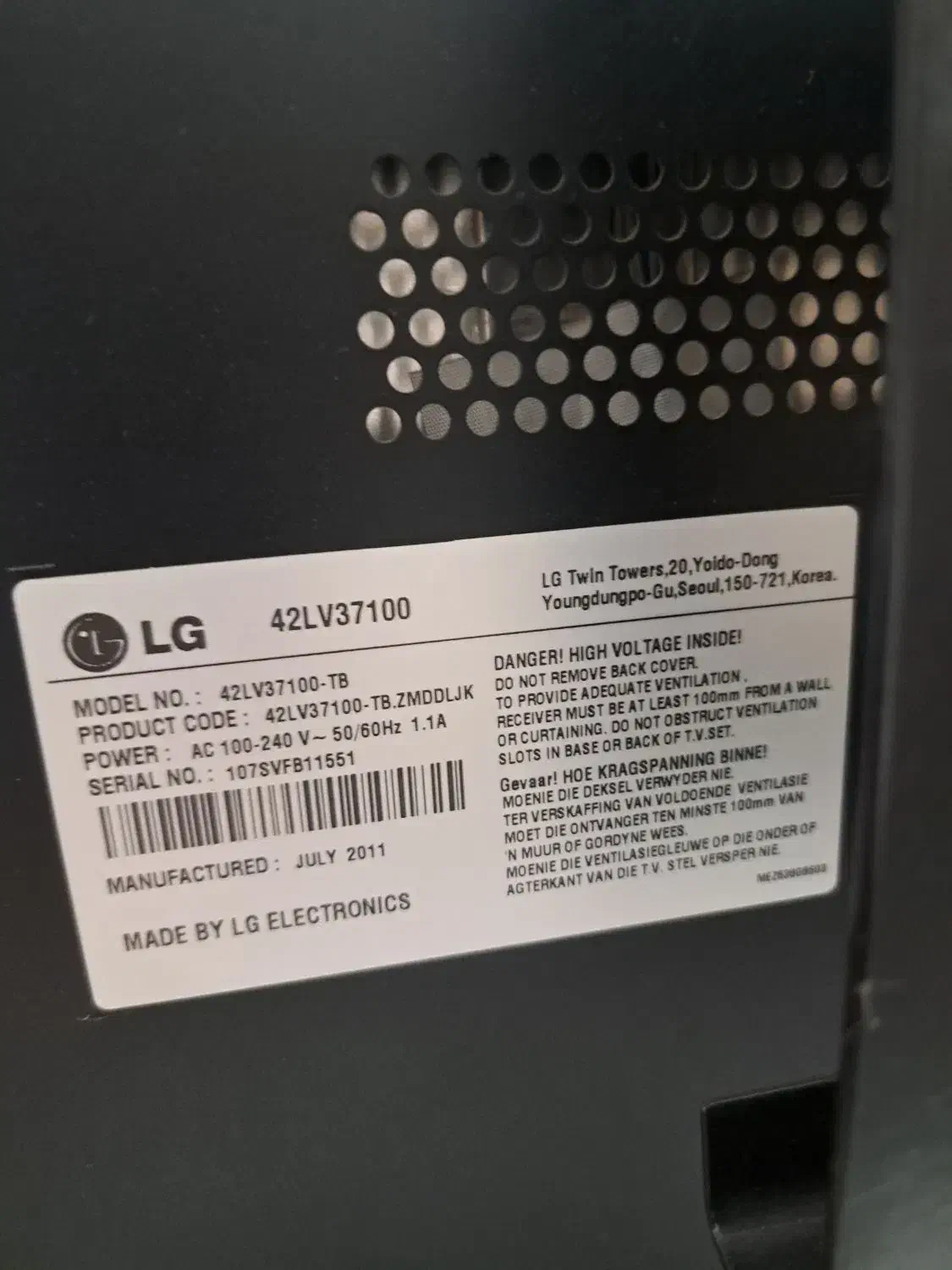 LG 42 اصل کره ایLED|تلویزیون و پروژکتور|فولادشهر, C8|دیوار