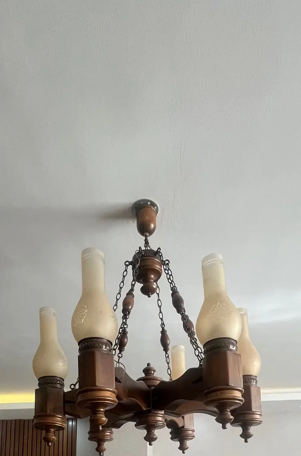 لوستر چوبی|لوستر و چراغ آویز|اصفهان, حسین‌آباد|دیوار