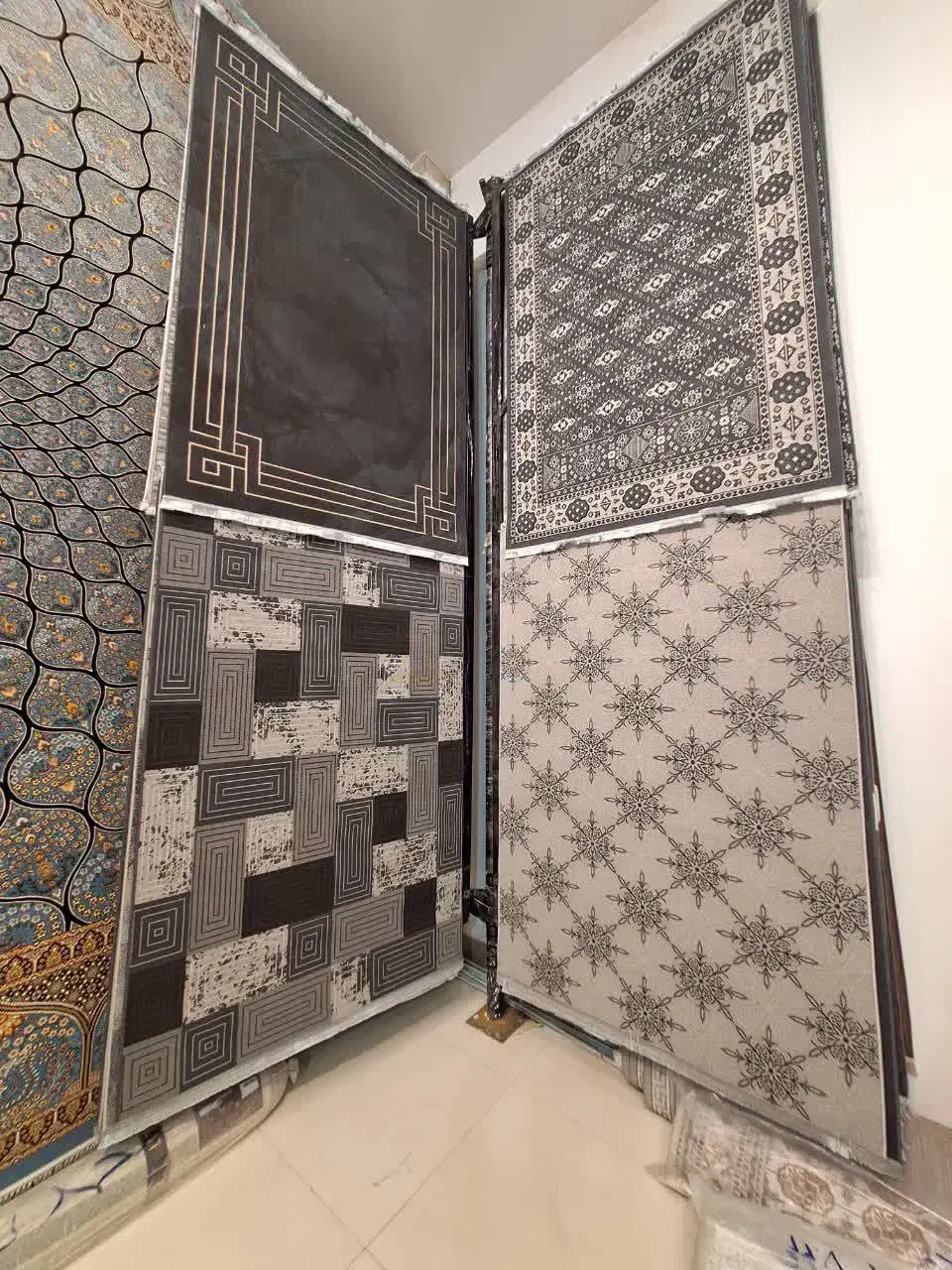 گلیم فرش چهار متری تبریز درجه یک دودی طوسی طلاکوب|فرش|مشهد, امیر المومنین|دیوار