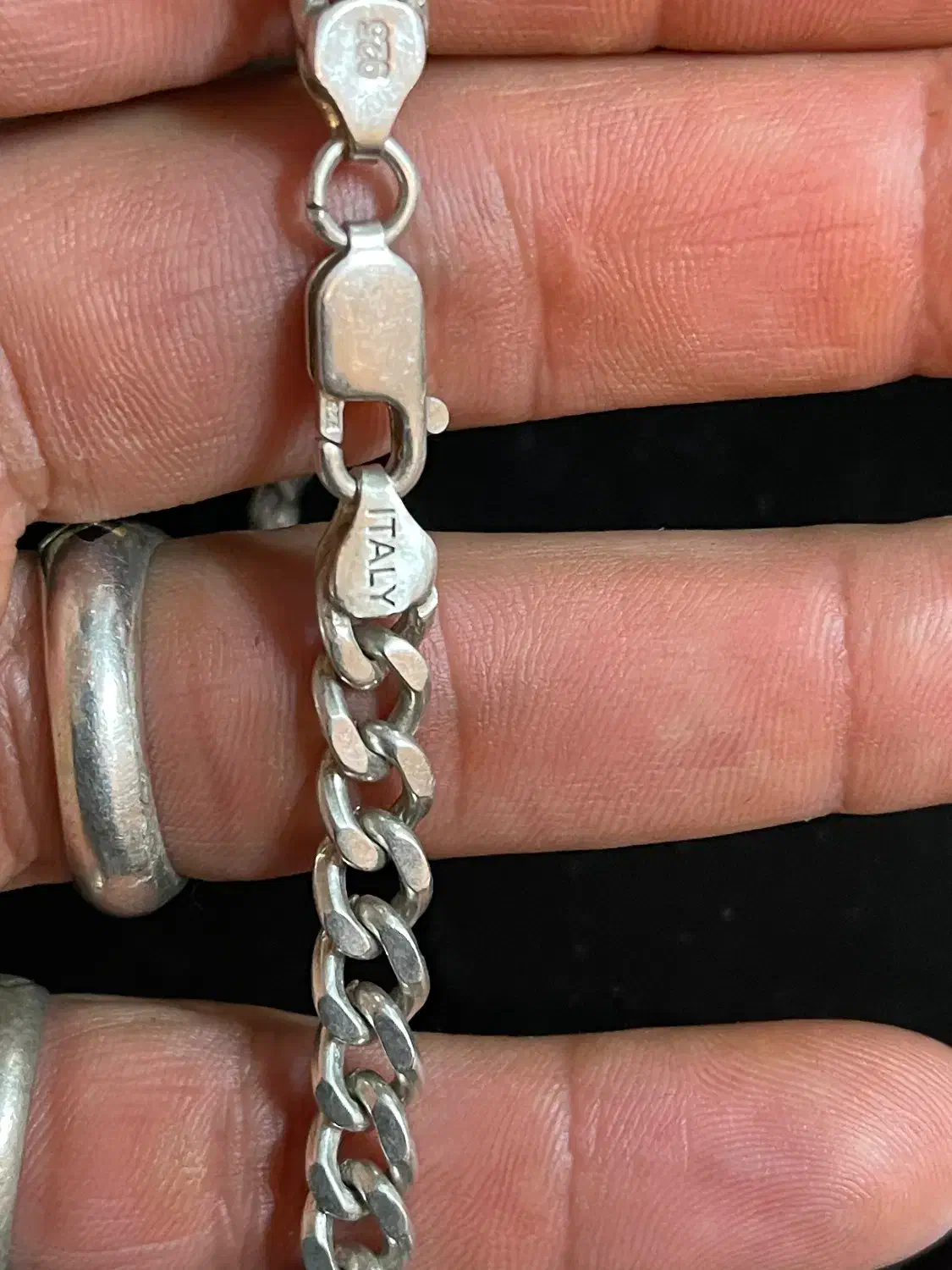 زنجیر نقره ایتالیا 925|جواهرات|قم, باجک یک|دیوار