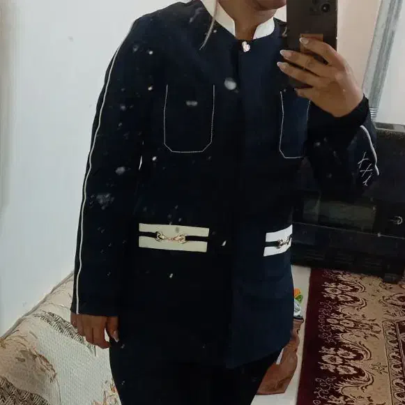 مانتو مشکی سورمه ی کرم مجلسی کتی کاپشن بافت پالتو|لباس|مشهد, ابوذر|دیوار