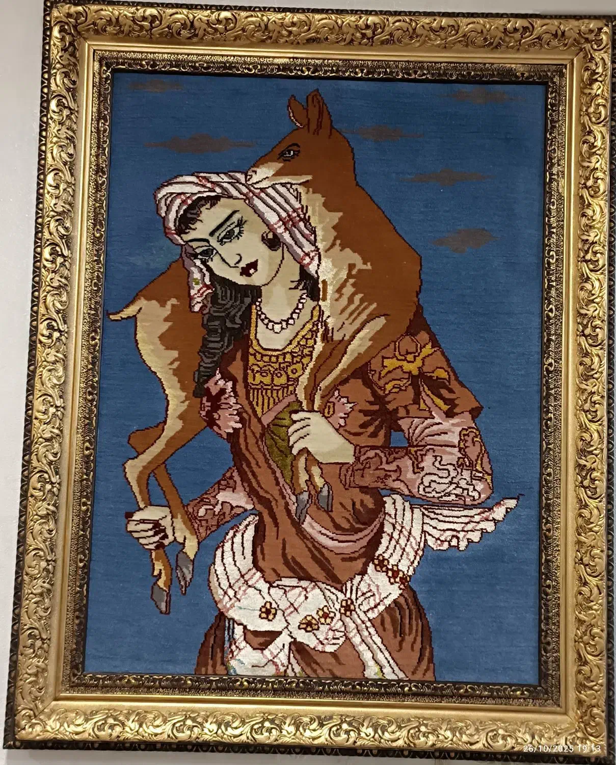 تابلو فرش دستبافت نخ مرینوس وابریشم|تابلو فرش|شیراز, شهرک فرزانگان|دیوار