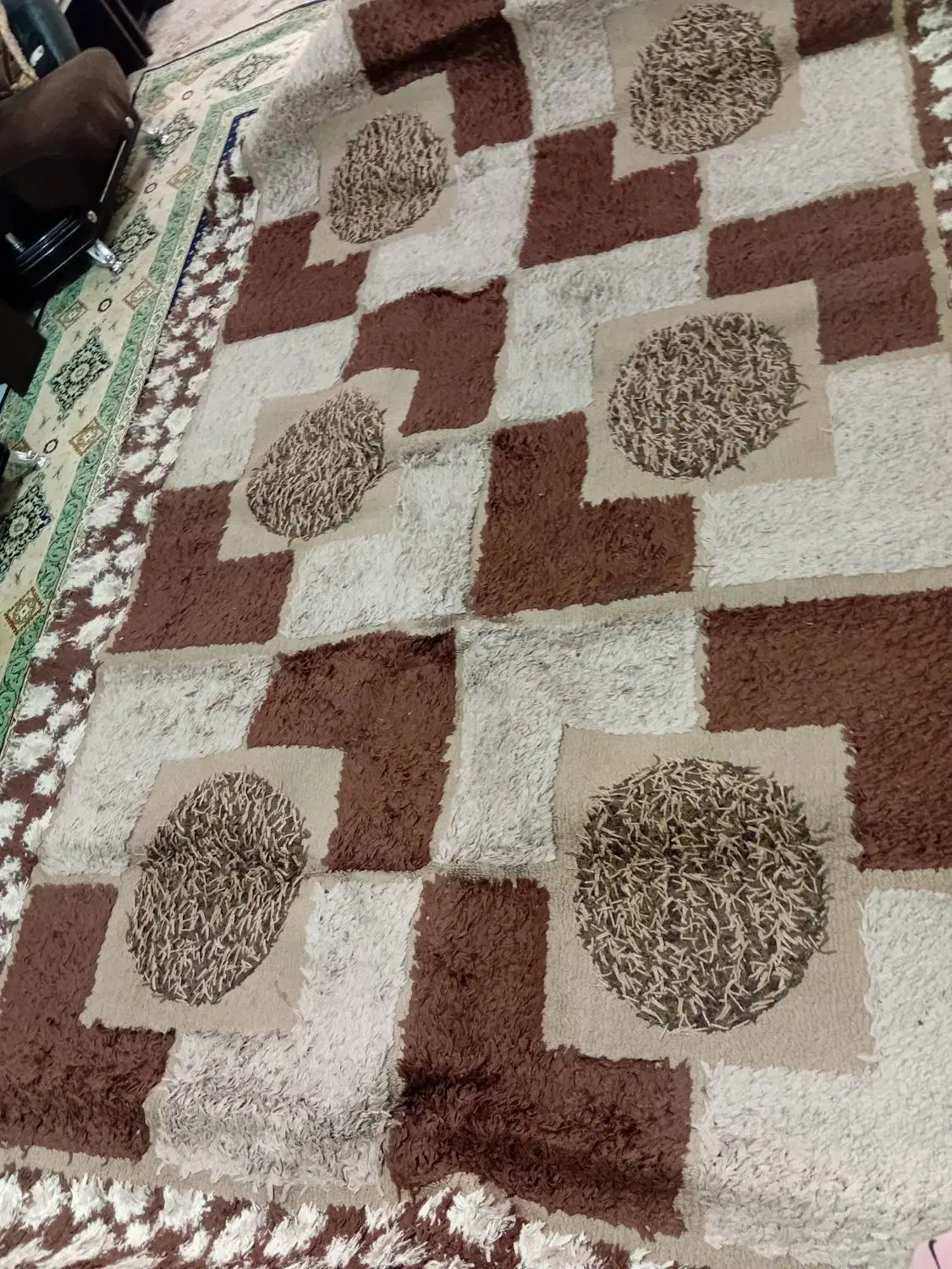 فرش سه متر یر یه نیم بسیار تمیز تازه شستم|فرش|ماهدشت, |دیوار