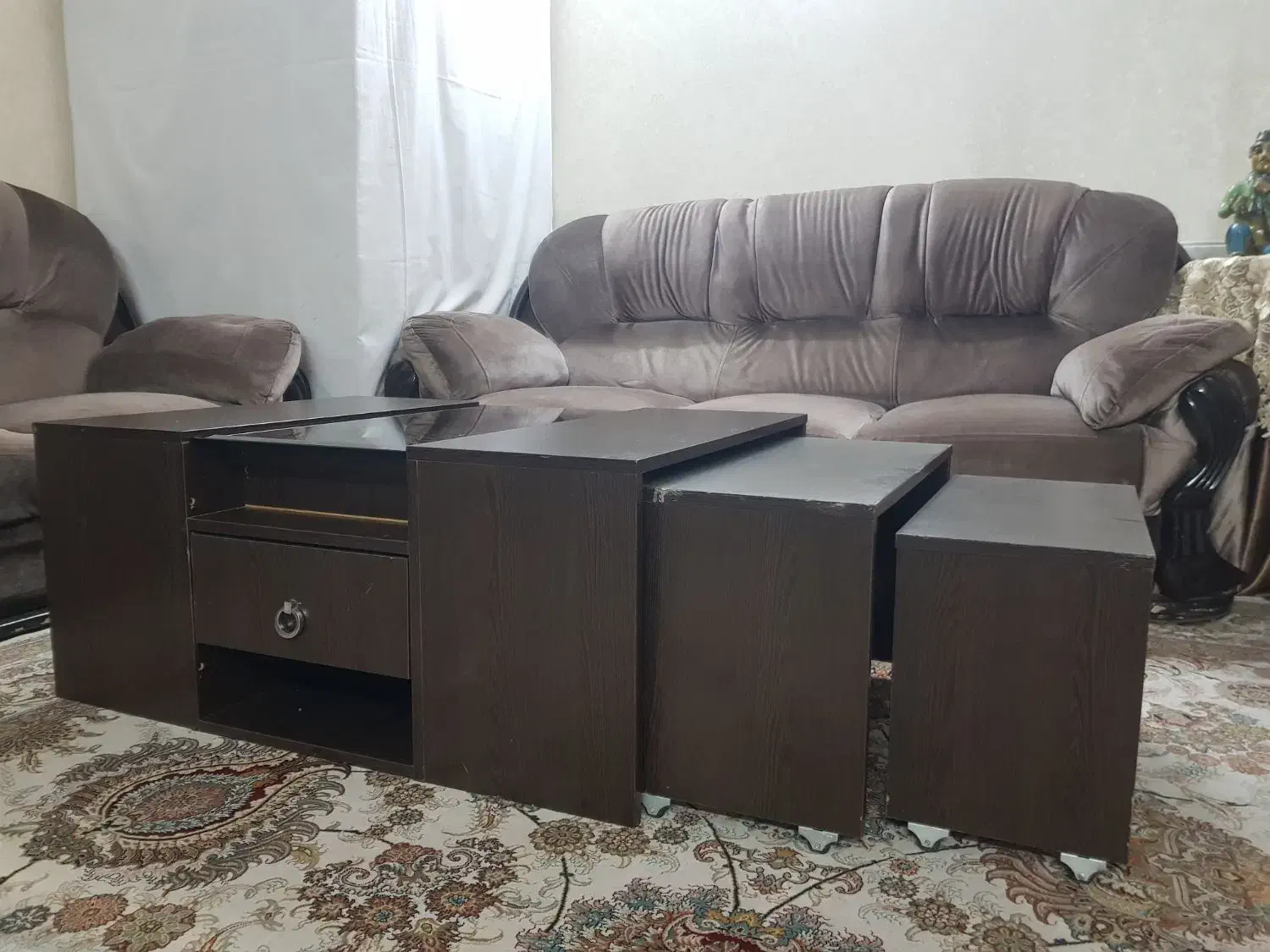 مبل راحتی ۷نفره با میز و عسلی|مبلمان خانگی و میز عسلی|تهران, تختی|دیوار