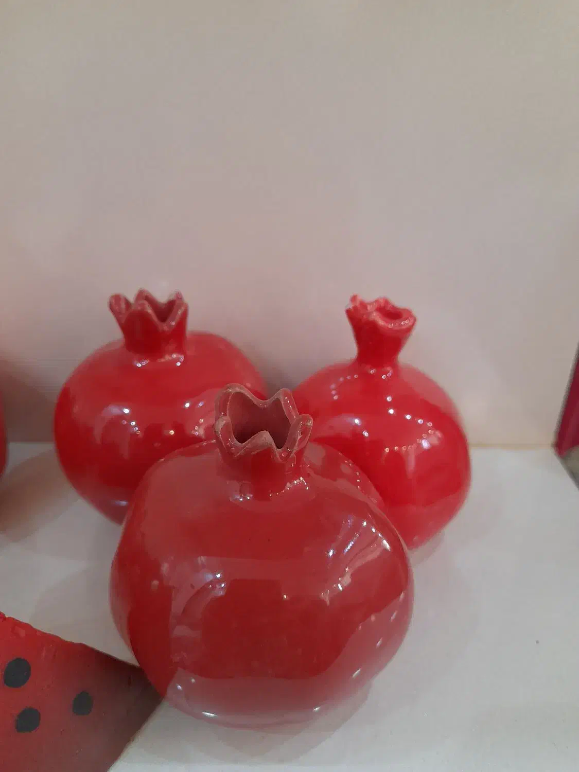 انارسرامیکی وشمع یلدا|صنایع دستی و سایر لوازم تزئینی|قم, چهل درخت‎|دیوار