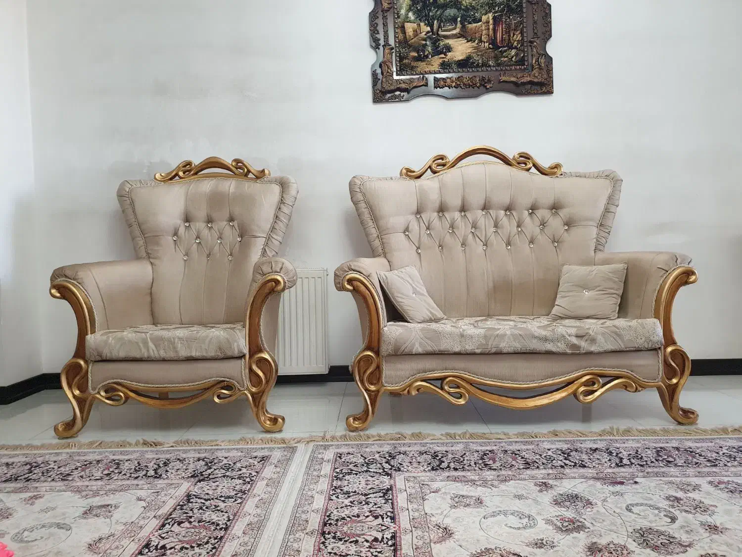 مبل ۷ نفره،دست دوم،مناسب برای خانه و باغ و ویلا|مبلمان خانگی و میز عسلی|اسلام‌شهر, شهرک سالور|دیوار