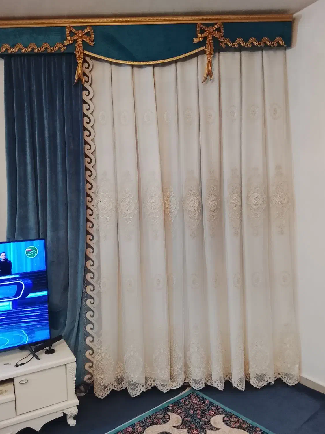 پرده سالن|پرده، رانر، رومیزی|آبسرد, |دیوار