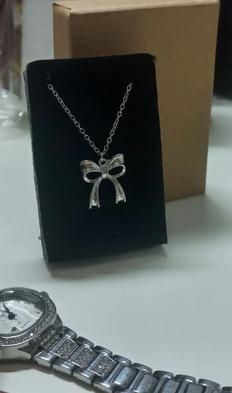 گردن آویز پاپیون استیل|بدلیجات|قم, خاکفرج|دیوار