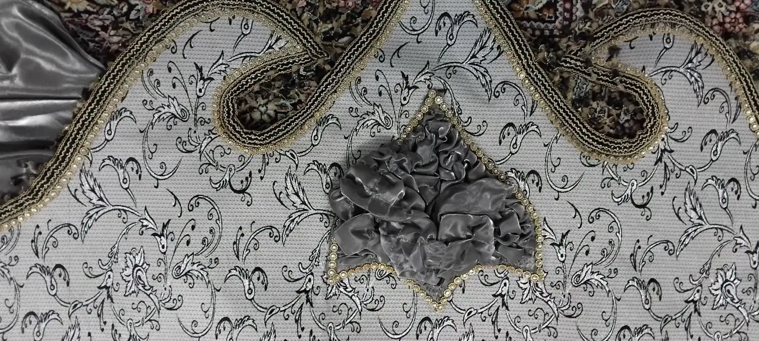 کتیبه پرده .دو عدد کناره والان  پرده و ‌پرده حریر|پرده، رانر، رومیزی|ابهر, |دیوار