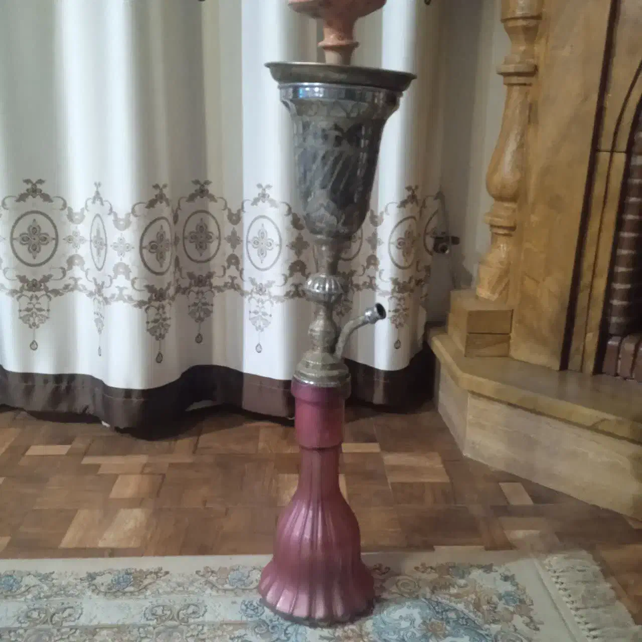 قلیان عربی تمام برنج اصل قدیمی|کلکسیون اشیاء عتیقه|بم, |دیوار