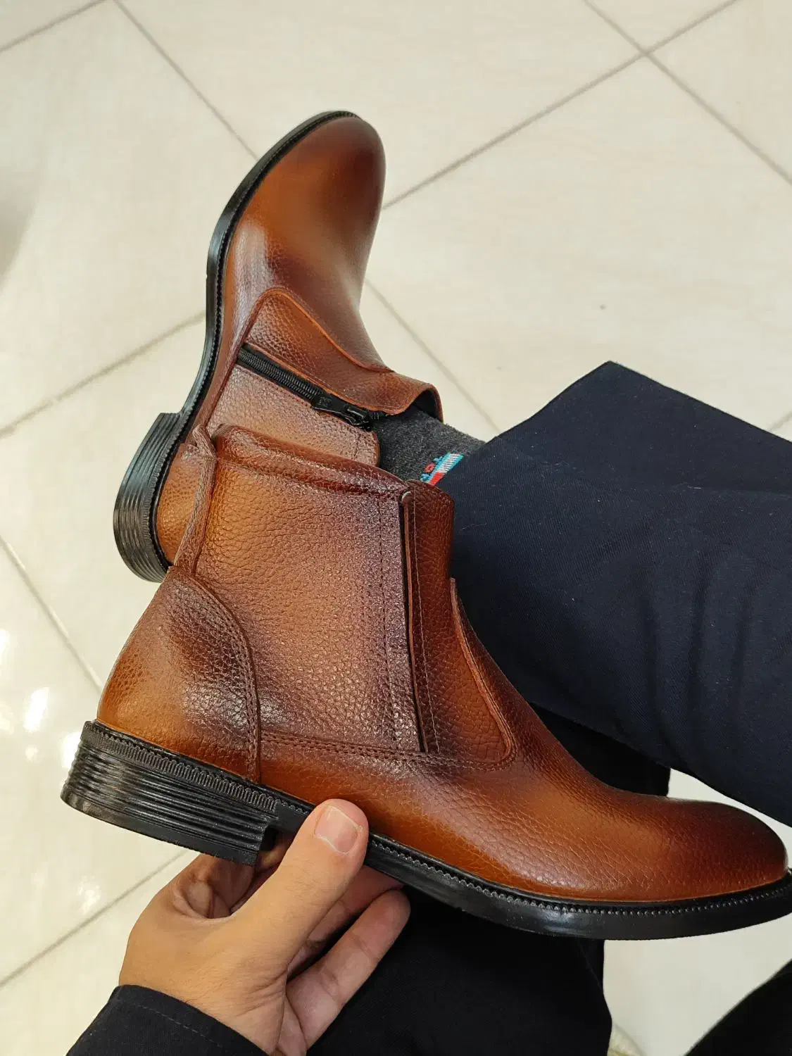 نیم بوت مردانه تمام چرم بغل زیپ(عسلی)|کیف، کفش، کمربند|تهران, یاخجی آباد|دیوار