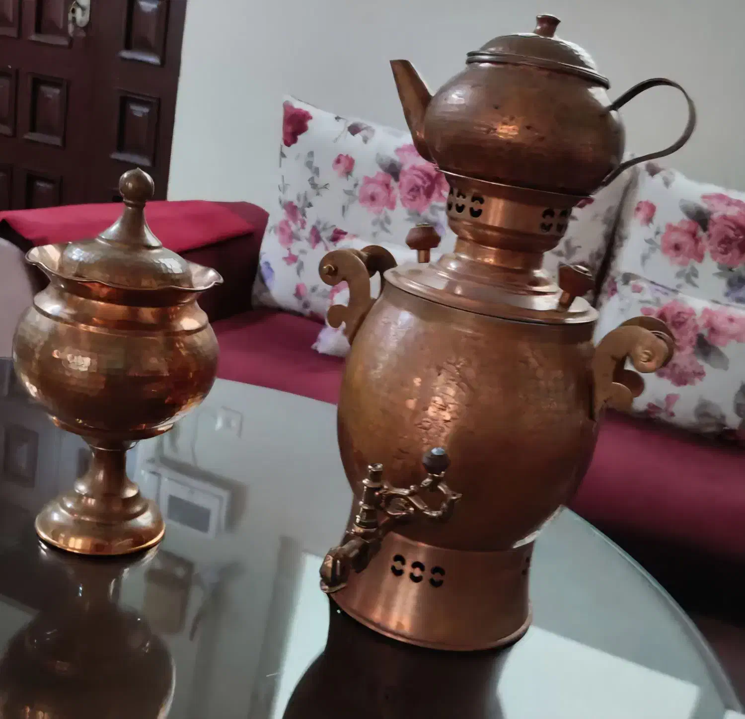 کتری و قوری مسی|قوری، کتری، قهوه‌ساز دستی|کرج, مهرویلا جنوبی|دیوار