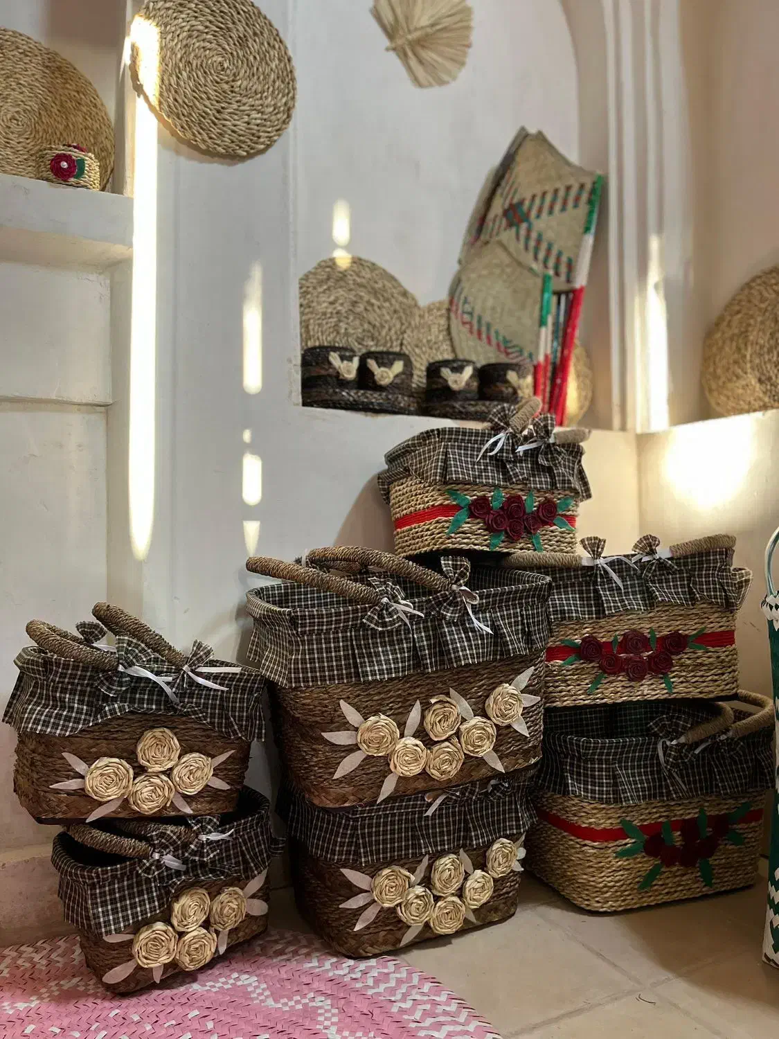 سبدهای حصیری|صنایع دستی و سایر لوازم تزئینی|ارژن, |دیوار