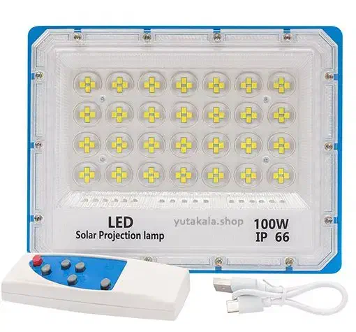 پروژکتور خورشیدی ریموت دار مدل E025 ظرفیت 100w|لامپ و چراغ|رشت, چله خانه|دیوار