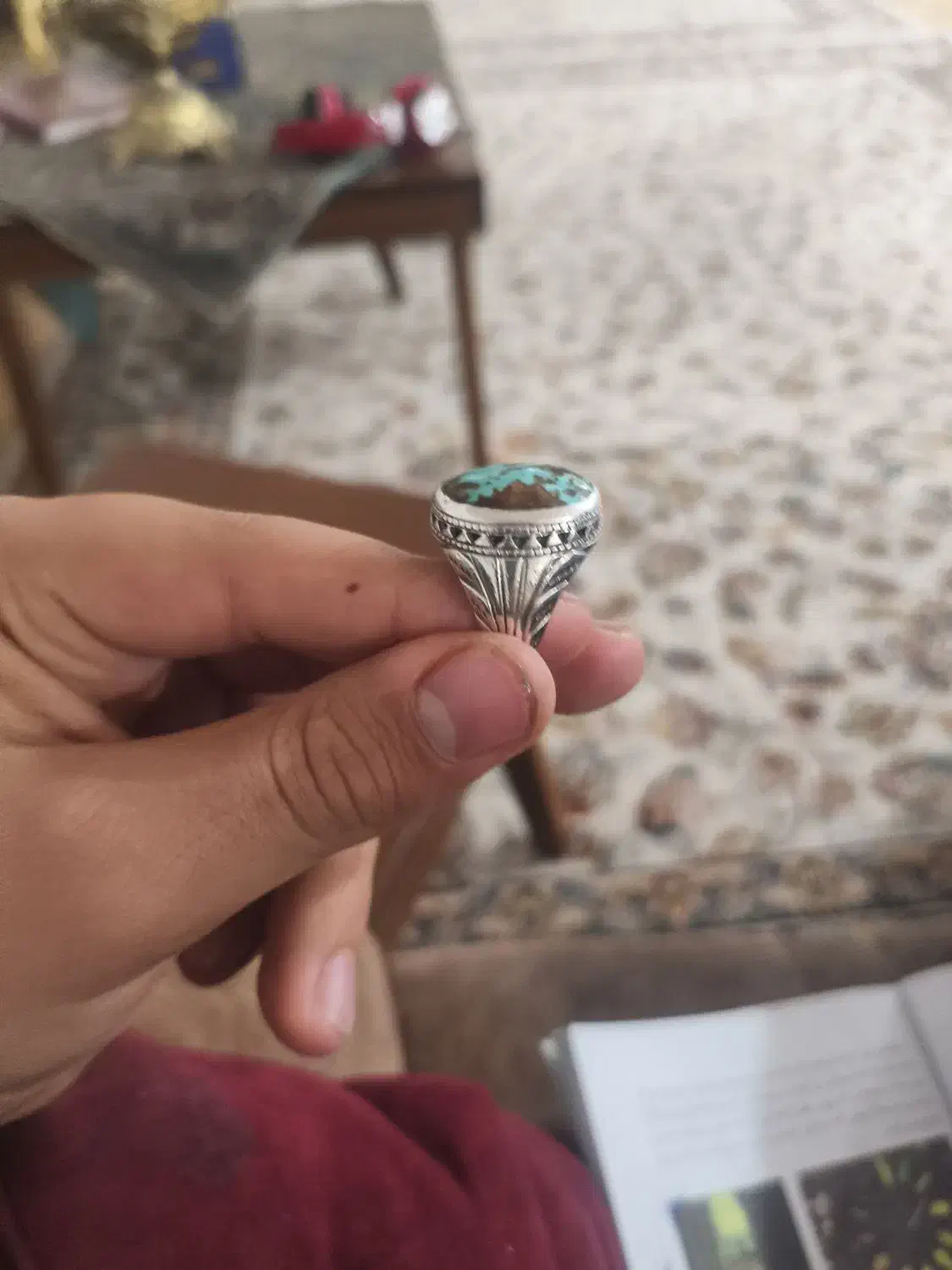 انگشتر فیروزه نقره|جواهرات|کوهدشت, |دیوار