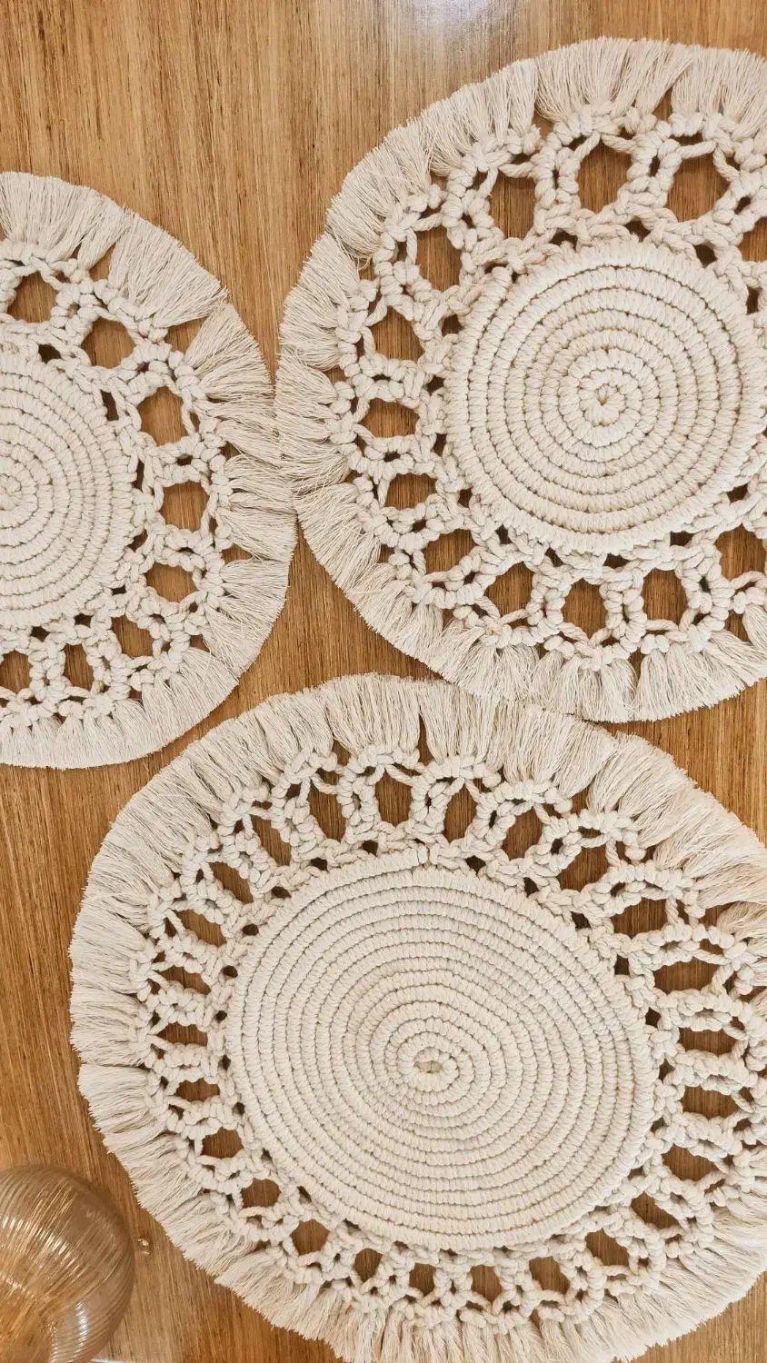 فروش رومیزی مکرومه دستبافت سفارشی|پرده، رانر، رومیزی|تهران, آهنگ|دیوار