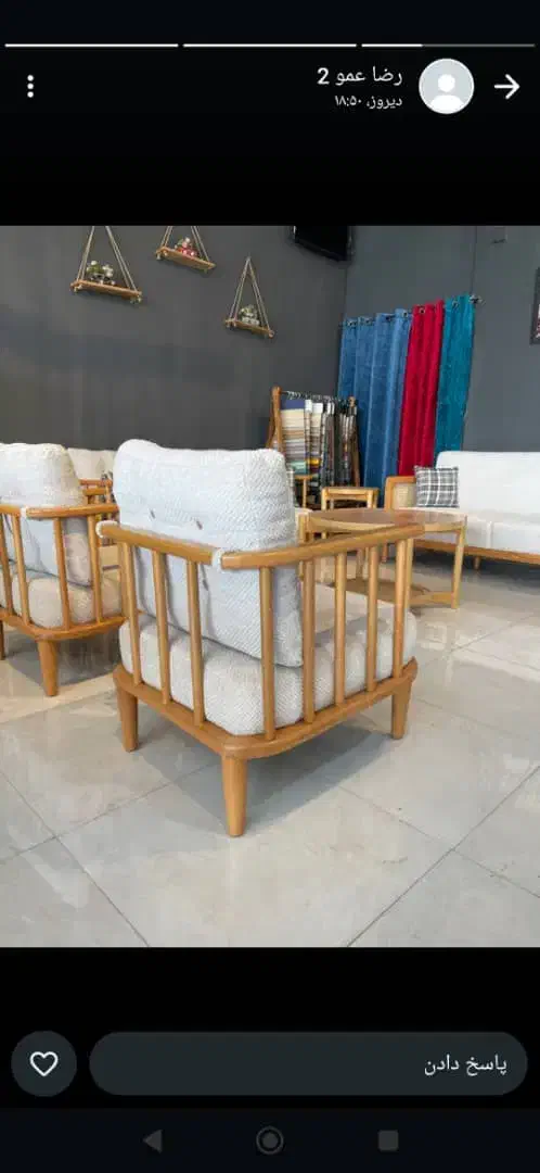 مبل راحتی مینی مال جدید چوب راش|مبلمان خانگی و میز عسلی|قم, دروازه چوبی|دیوار