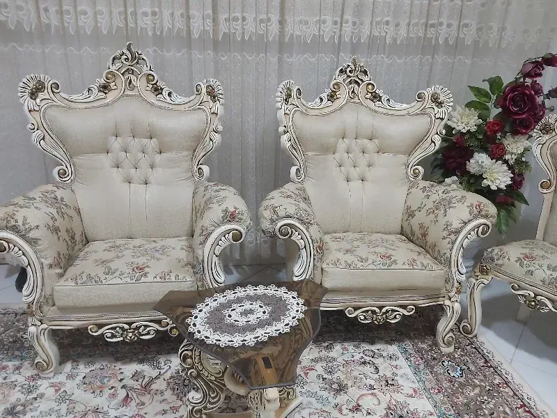 مبل سلطنتی ۹ نفره|مبلمان خانگی و میز عسلی|گناباد, |دیوار