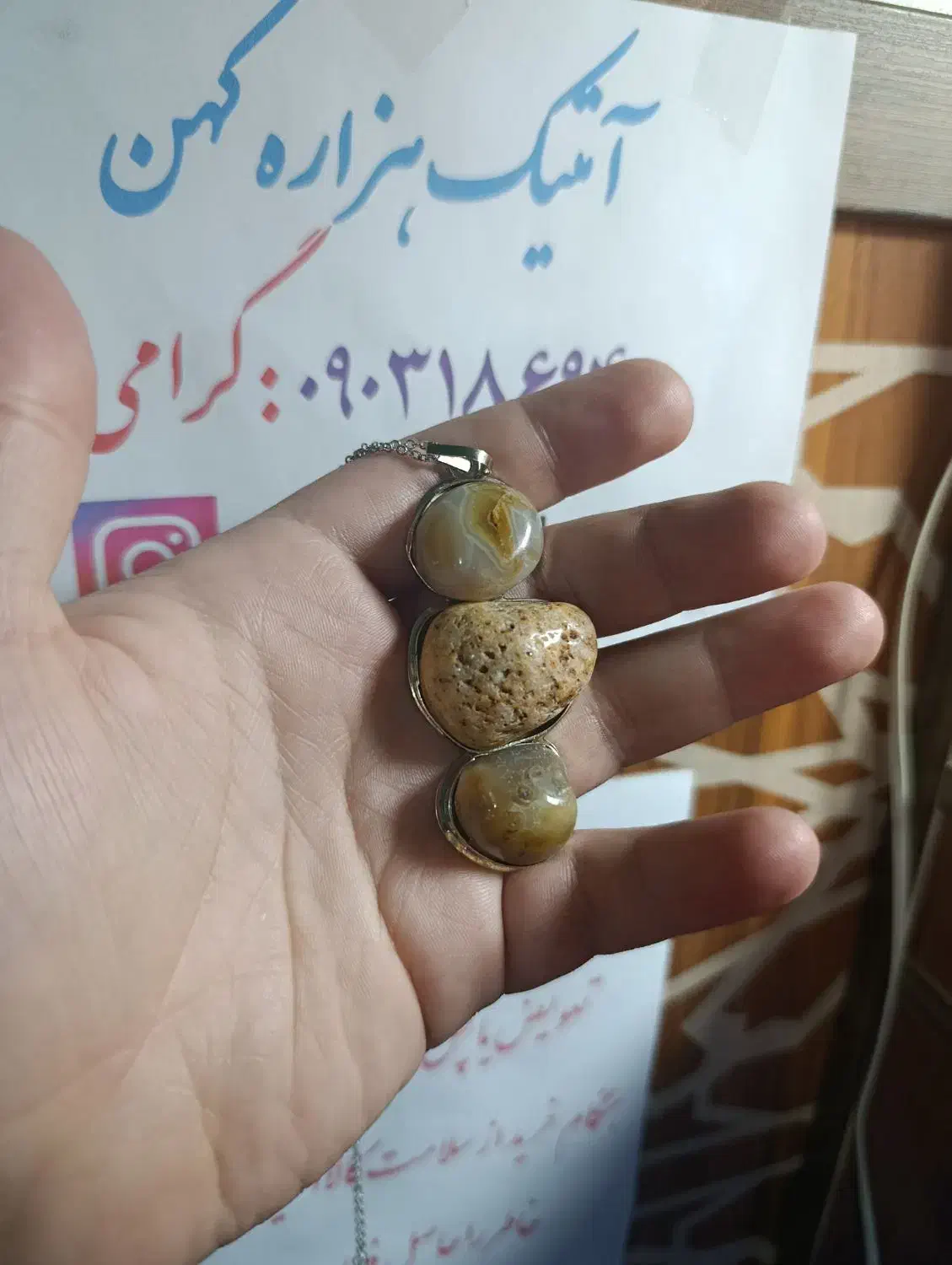 گردنبند موکلدار 3سنگ درشت|بدلیجات|تهران, آذربایجان|دیوار