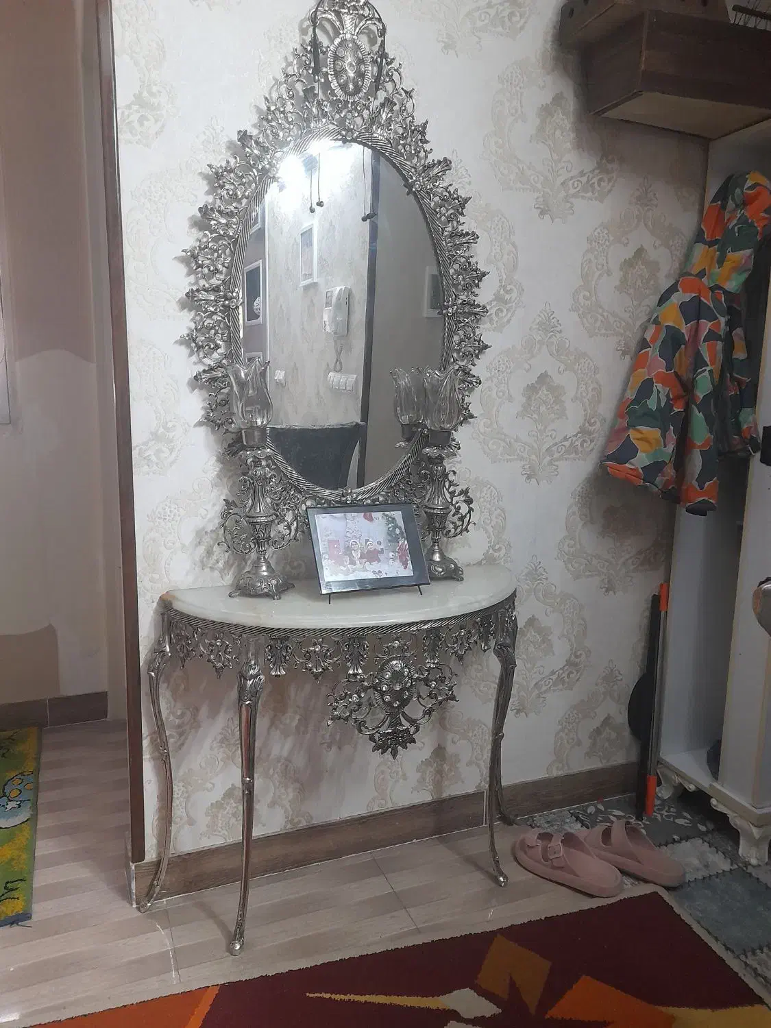 آینه شمعدون|آینه|ری, علایین|دیوار