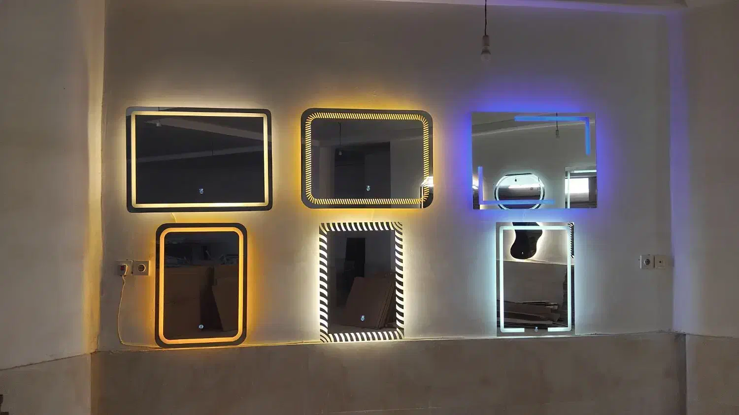 طراحی و تولید انواع اینه های بک لایت|آینه|کرمانشاه, |دیوار