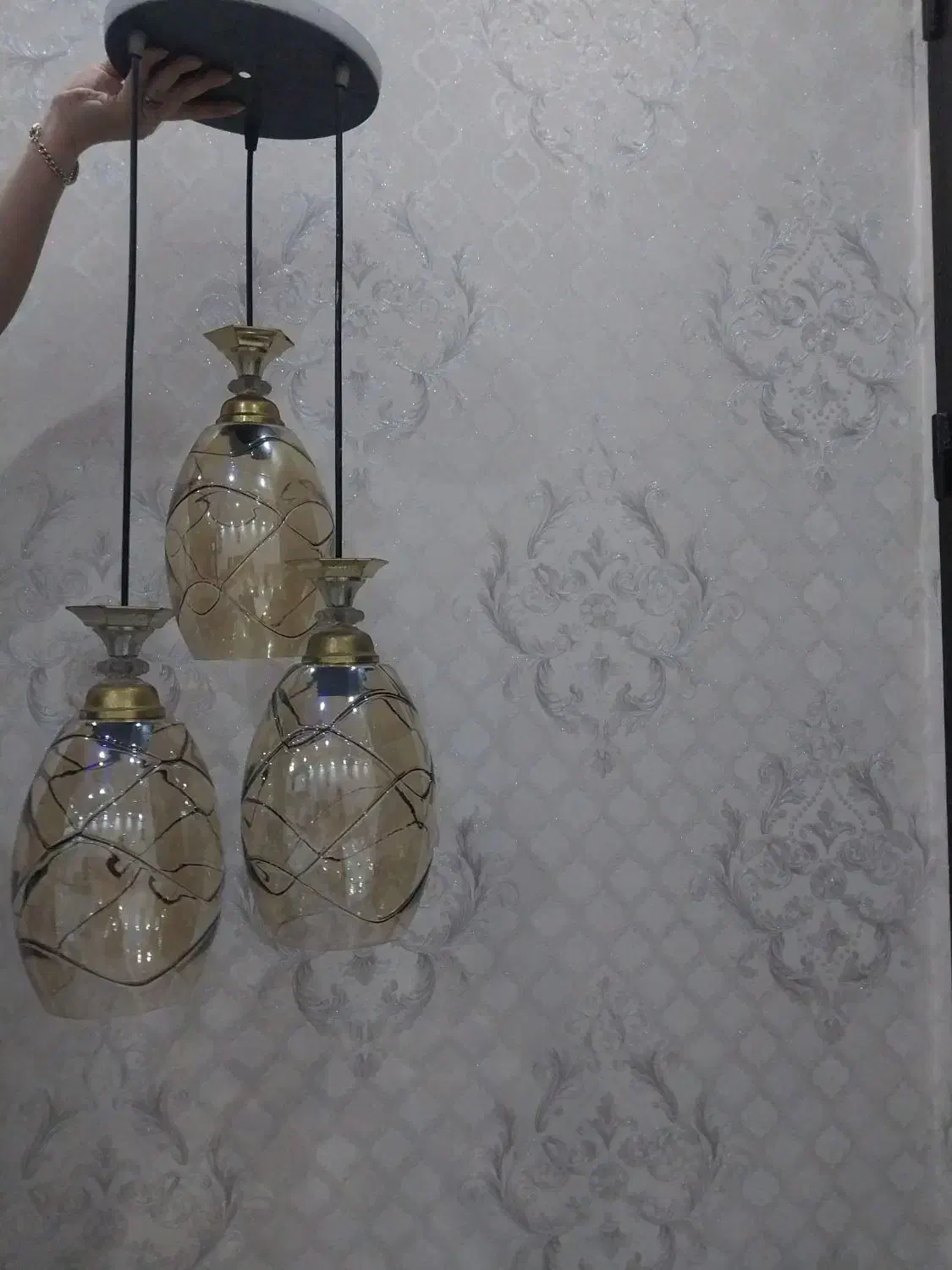 لوستر|لوستر و چراغ آویز|بهارستان, |دیوار