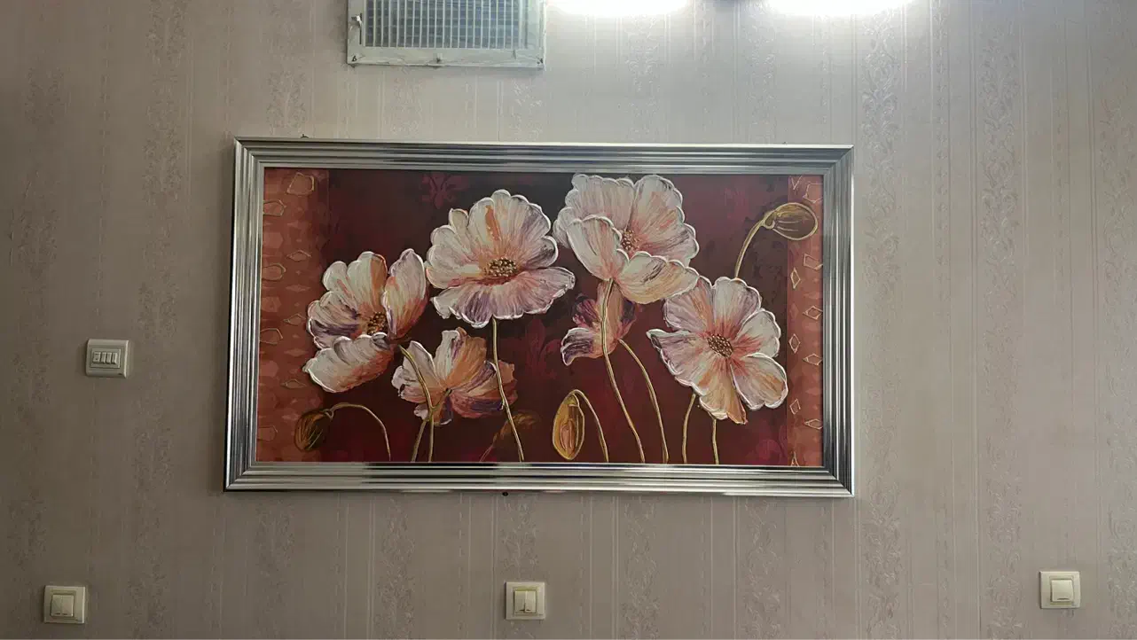 قاب گل خمیری|تابلو، نقاشی، عکس|قم, شهرک شهرداری|دیوار